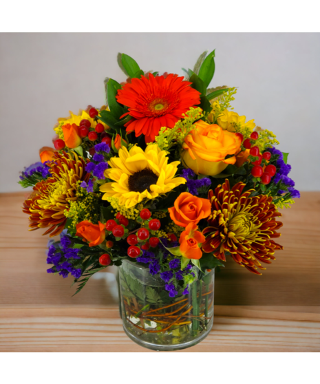 fall-toned floral arrangement