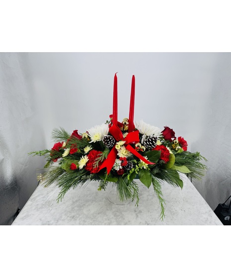 Twin Candle  centerpiece