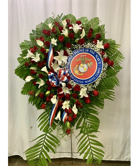 Rose and Lily Military service wreath