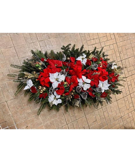 Red And Gold Poinsettia Blanket